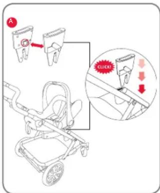 BRITAX GO NEXT - Fixation de l'adaptateur de coques pour bébés - 1