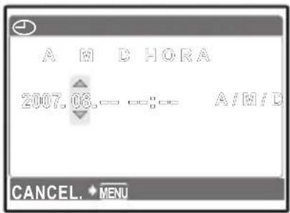 A M B HORA 2007.06.——— A/M/D CANCEL. → MENU
