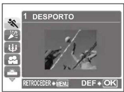 1 DESPORTO RETROCEDER • MENU DEF • OK