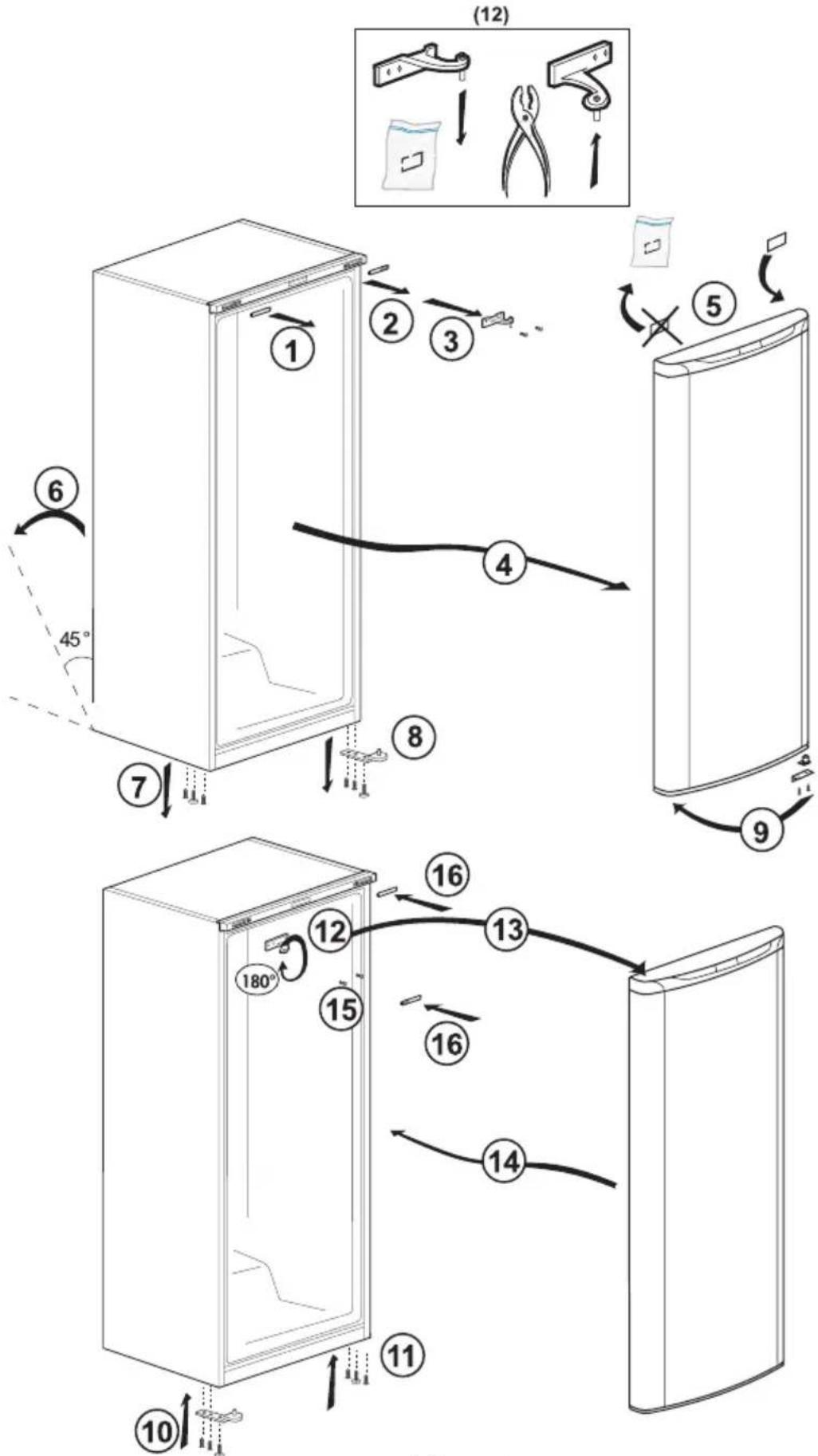 BEKO RSSE 265 K20 S - Ovien uudelleen sijoitus - 1