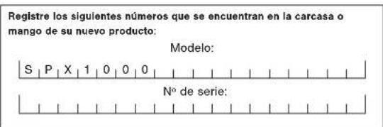 Sun Joe SPX1000 - Modelo y número de série - 1