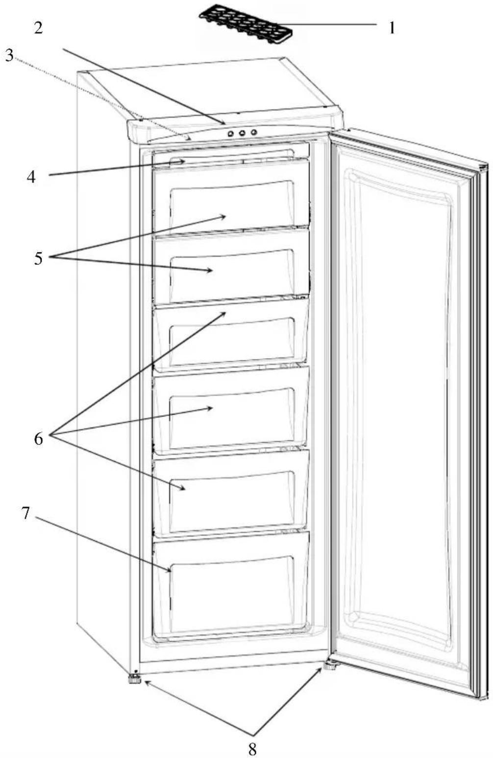 HIGH ONE HIG AR186A - Description des differents elements et compartiments de l'appareil - 1
