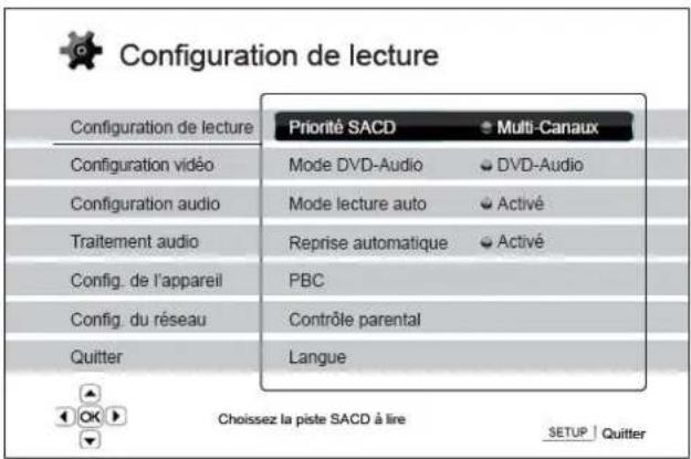 OPPO BDP105D - Configuration de lecture - 1