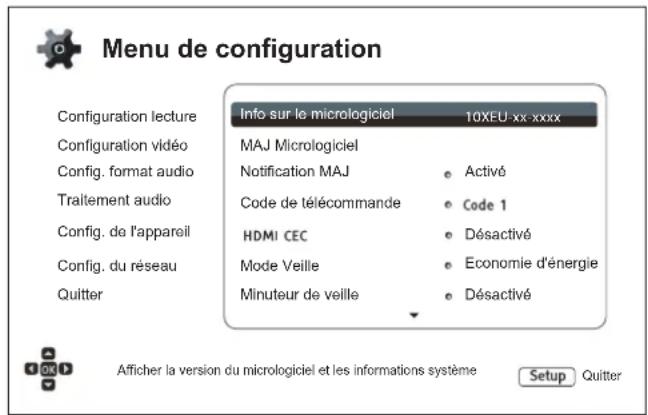 OPPO BDP105D - Configuration de l'appareil - 1