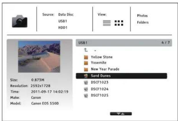 OPPO BDP103D - Lecture de fichiers photo - 2