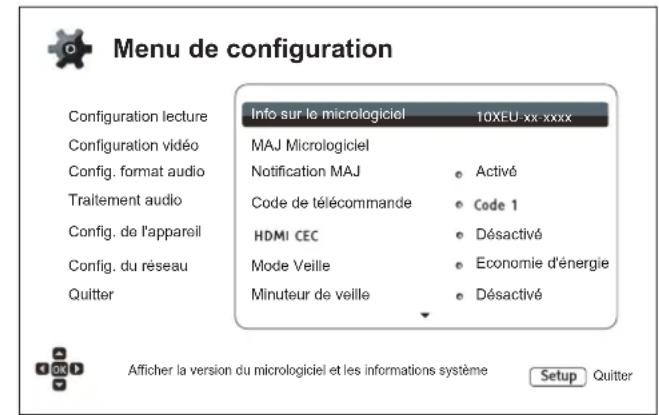 OPPO BDP103D - Configuration de l'appareil - 1