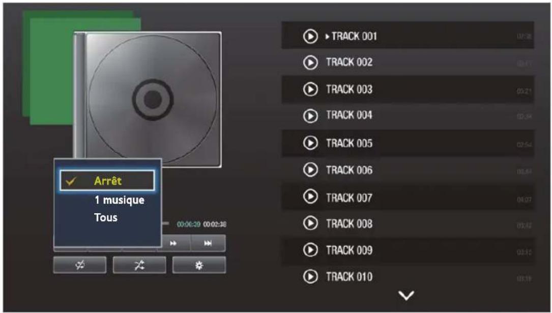 SAMSUNG BDH8509S - Répétition des pistes d'un CD Audio - 1