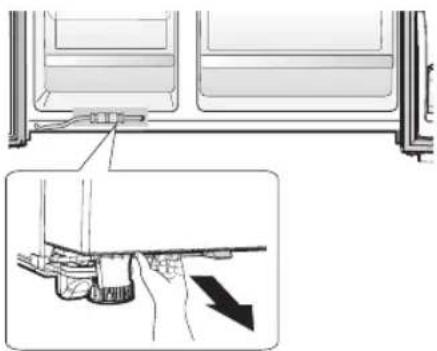 SAMSUNG RH77H90507F - Separating the water supply line from the refrigerator - 1