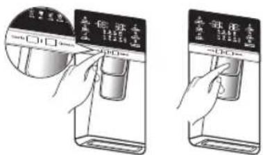 SAMSUNG RH77H90507F - Using the Ice &amp; Water Dispenser together - 5