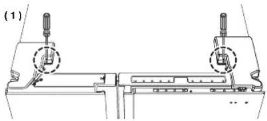 SAMSUNG RH77H90507F - DÉMONTER LES PORTES DU RÉFRIGÉRATEUR (VITRINE DU COMPARTIMENT FROID) - 1