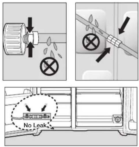 SAMSUNG RH77H90507F - Connecting the water line to the refrigerator - 6