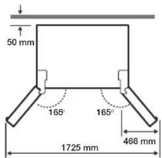 SAMSUNG RH77H90507F - Selecting the best location for the Refrigerator - 2