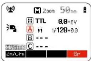 Hähnel MODUS 600RT - Setting the group mode - TTL / M / OFF - 1