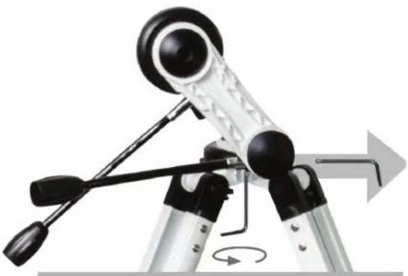 CELESTRON Omni XLT 102 - ADJUSTING THE ANGLE OF THE MOUNT ARM - 3