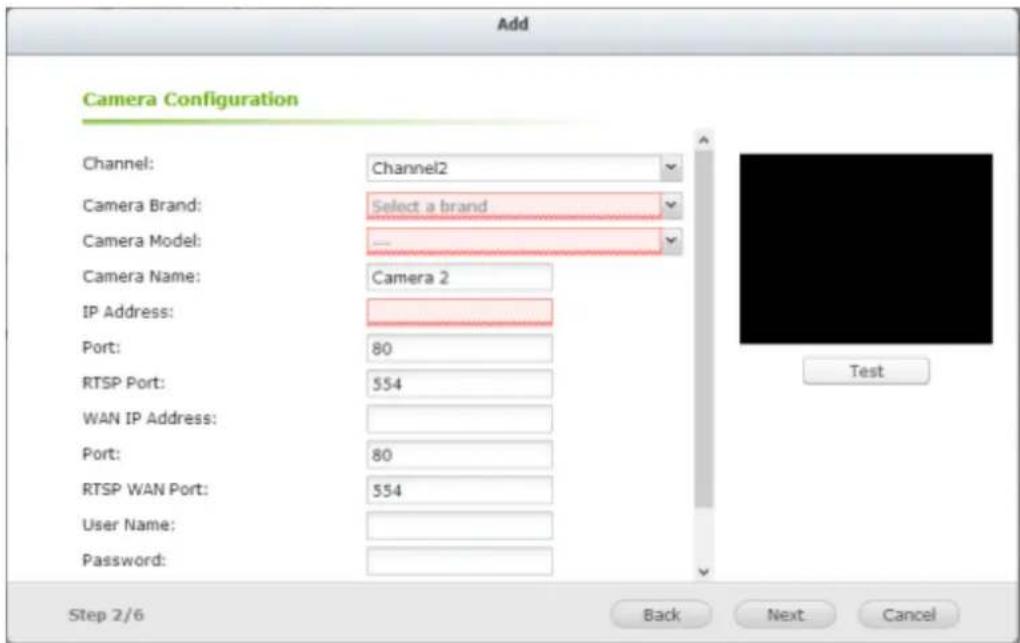 QNAP VS8148URP PRO+ - Configuration de laamera - 2