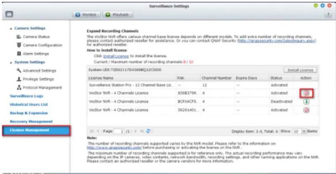 QNAP VS8148URP PRO+ - Add a License - 1