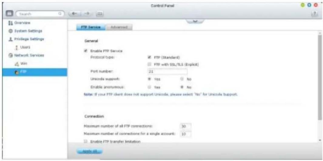 QNAP VS4108URP PRO+ - Service FTP - 1