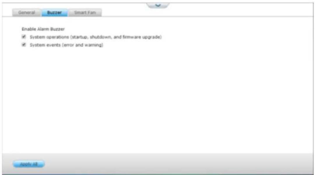 QNAP VS4108URP PRO+ - Activer la sonnerie d'alerte - 1