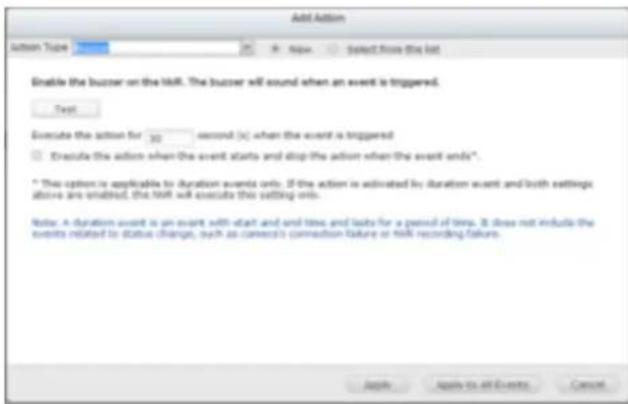 QNAP VS4108URP PRO+ - Paramètres de planning d'événement : - 8