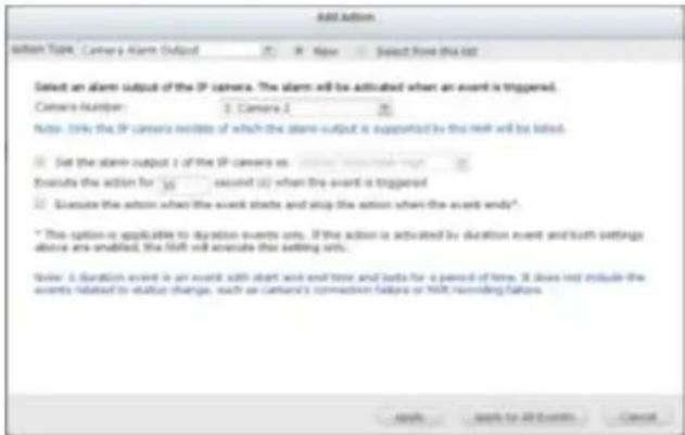 QNAP VS4108URP PRO+ - Paramètres de planning d'événement : - 5