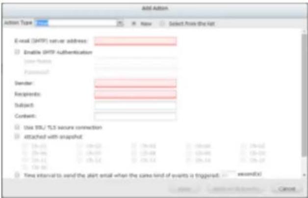 QNAP VS4108URP PRO+ - Paramètres de planning d'événement : - 6