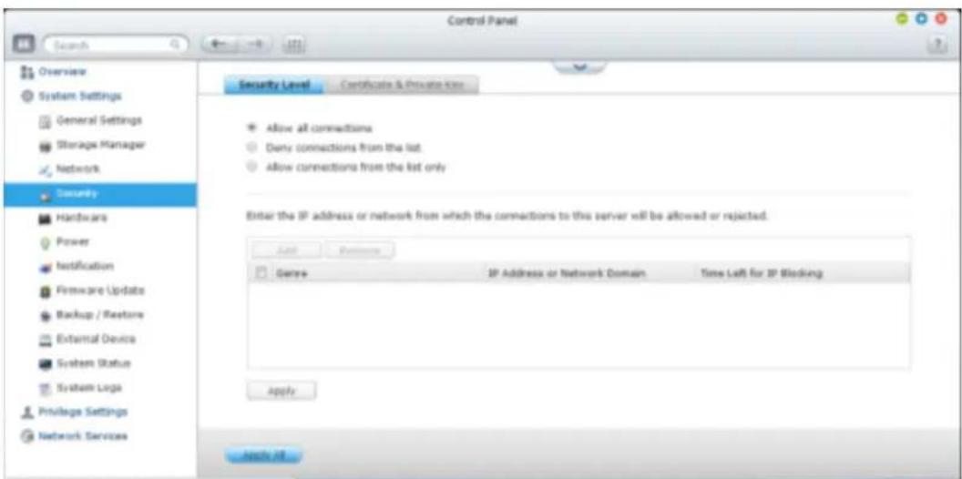 QNAP VS4108URP PRO+ - Sécurité - 1