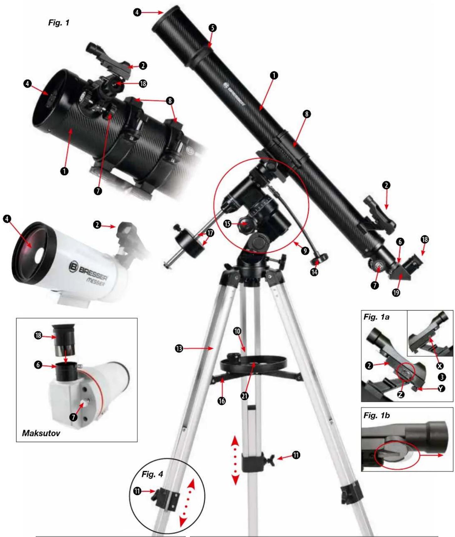 BRESSER LYRA 70900 EQSKY - (GB) CAUTION: - 2