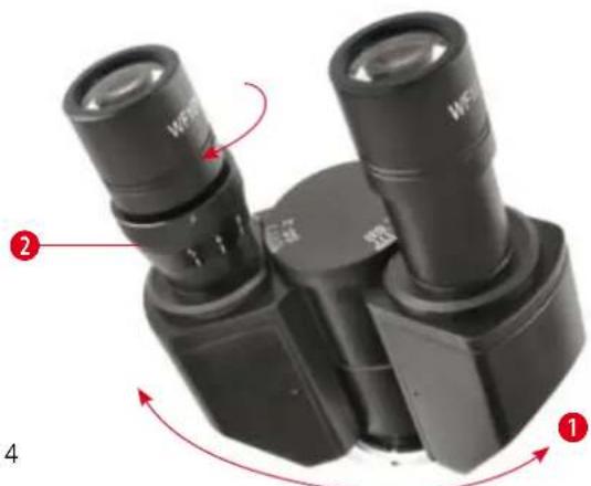 BRESSER BIOSCIENCE 401000X - Reglage de l'ecartement inter pupillaire (Fig. 4) - 1