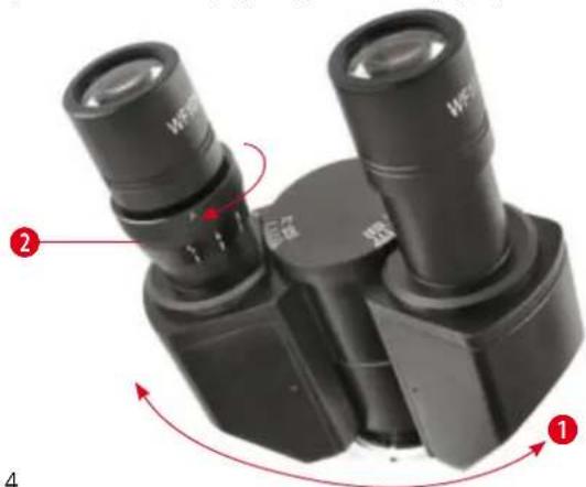 BRESSER BIOSCIENCE 401000X - Adjustment of interpupillary distance (Fig. 4) - 1