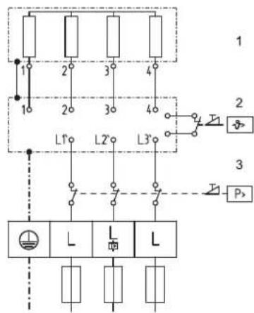AEG DDLE LCD 182124 - Elektriciteitsschema 3/PE  380-415 V - 1