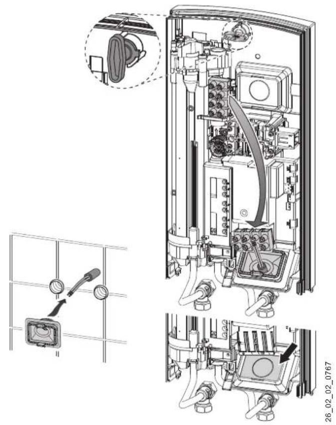 AEG DDLE LCD 182124 - Raccordement électrique sous crépis par le bas - 1