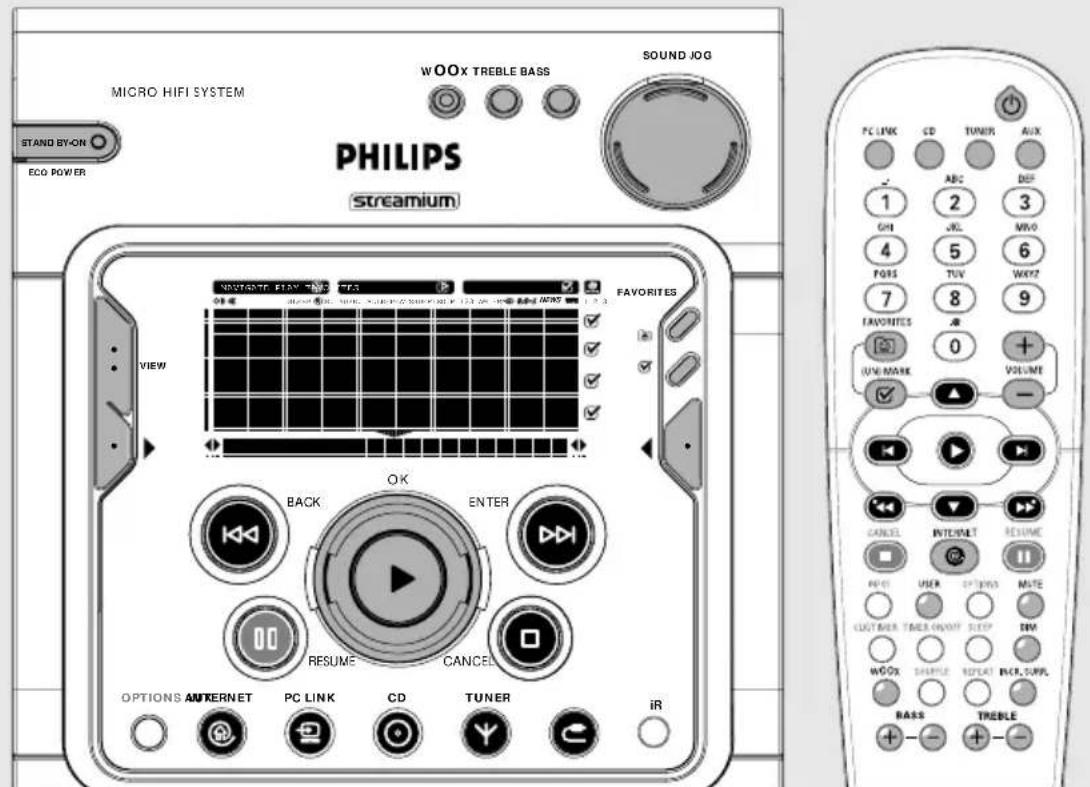 PHILIPS Streamium MCI250 - TOUCHES NUMÉRIQUES 0 - 9 - 1