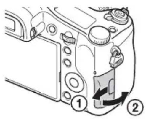 SONY Cybershot DSCRX10 IV - Een geheugenkaart (los verkrijgbaar)plaatsen - 1