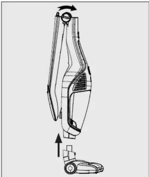 GRUNDIG VCH 9630 - Instalación del cuerpo y el cepillo turbo - 1