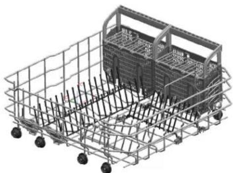 BOSCH SHE3AR56UC - Options de positionnement du panier flexible - 1