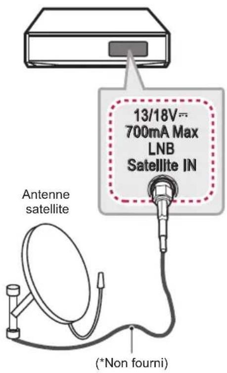 13/18V 700mA Max LNB Satellite IN Antenne satellite (*Non fourni)