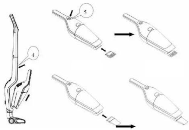 ROTEL U6081CH - Utiliser l'aspirateur à main - 1