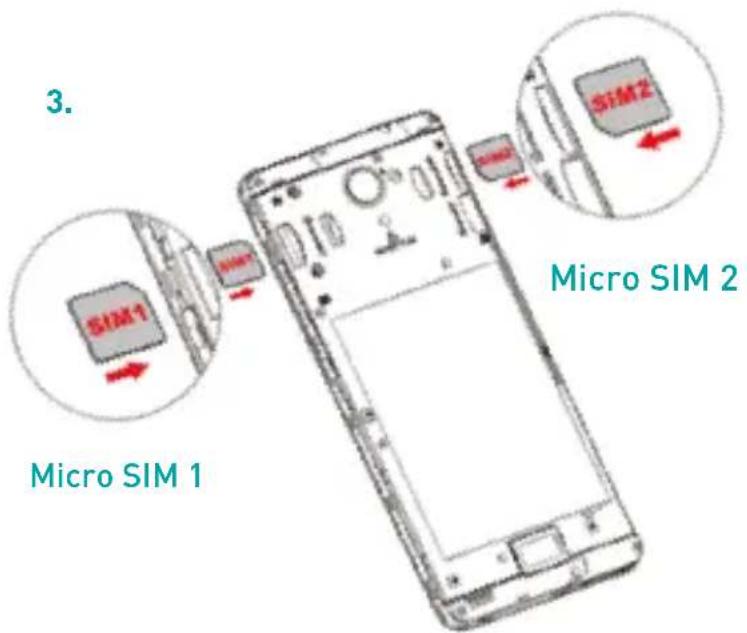 WIKO U FEEL FAB - Inserting your cards - 3