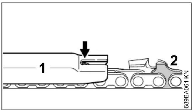 STIHL MS 211 - Dieptebegrenzer afvijlen - 1