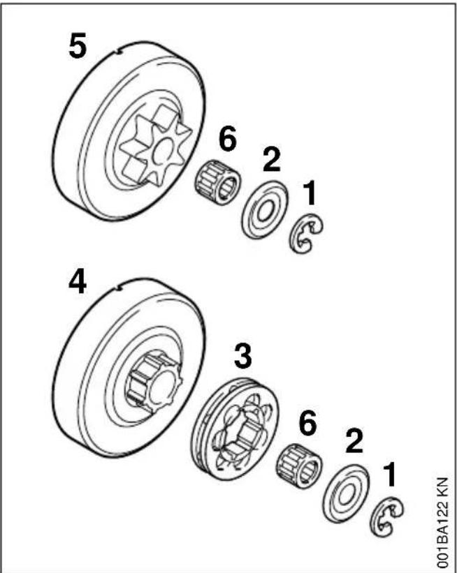 STIHL MS 211 - Kettingtandwiel verrangen - 2