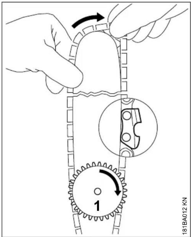 STIHL MS 211 - Déblocage du frein de chaîne - 2
