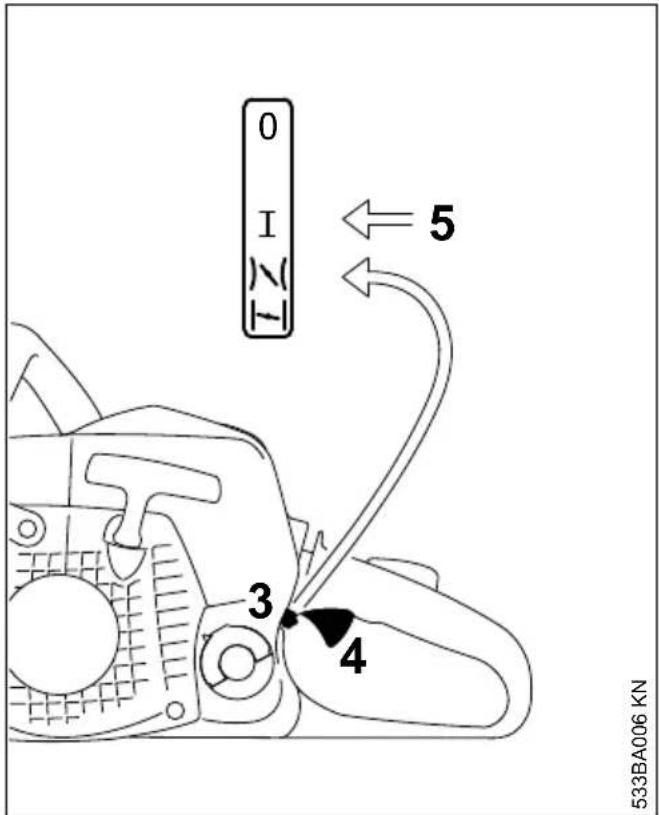 STIHL MS 211 - Zodra de motor draait - 1