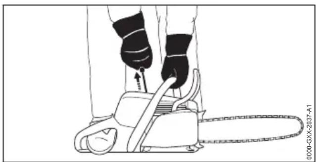 STIHL MS 171 - Mise en route du moteur - 3