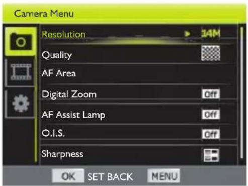 BENQ G1 - Utilisation du menu Appareil photo - 4