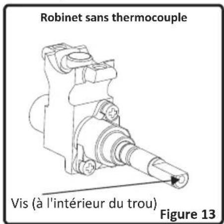 TECHWOOD TCG66B - Réglage de la flamme position minimale sur le robinet - 1