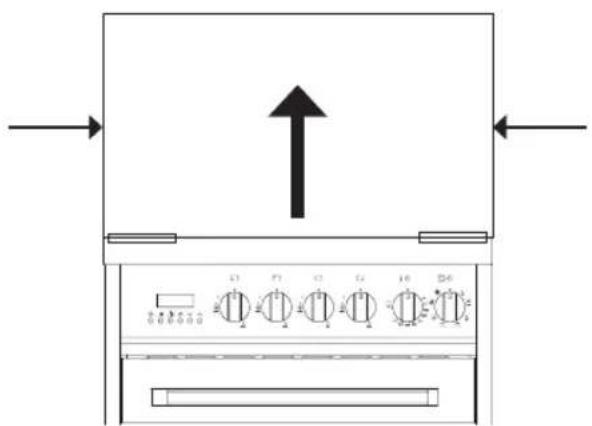ESSENTIELB ECG 602i - 2) Retrait du couvercle en verre - 1