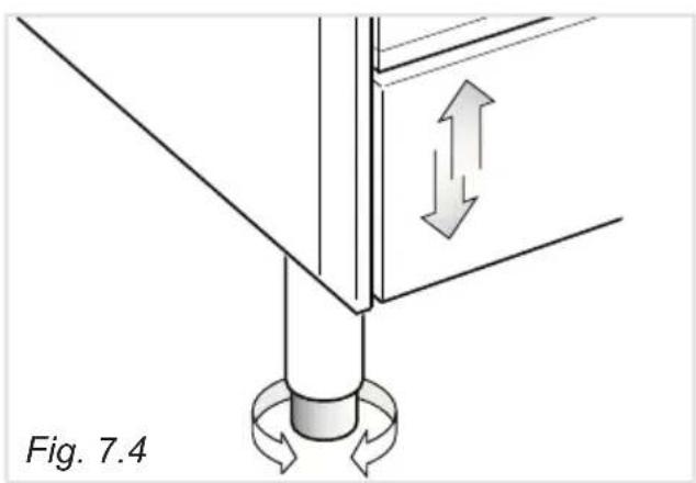 DELONGHI PGVX 965 GHI - FITTING THE ADJUSTABLE FEET - 1