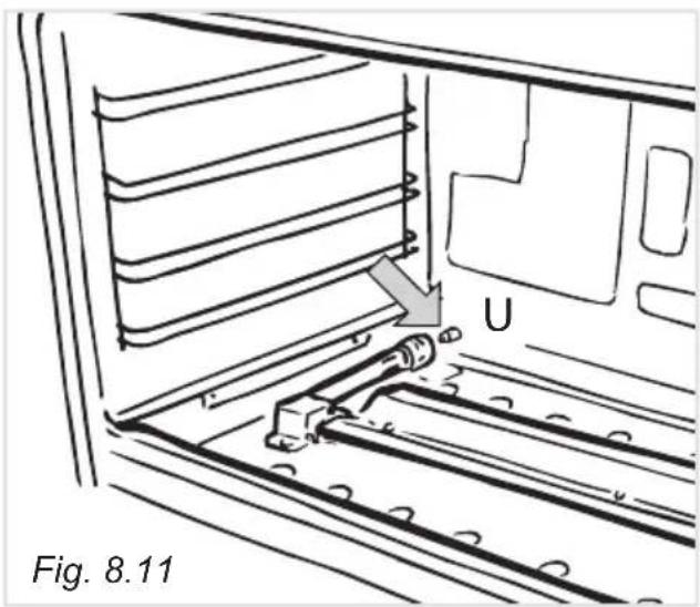 DELONGHI PGVX 965 GHI - OPERATIONS TO BE EXECUTED FOR THE REPLACEMENT OF THE INJECTOR OF THE OVEN BURNER - 1