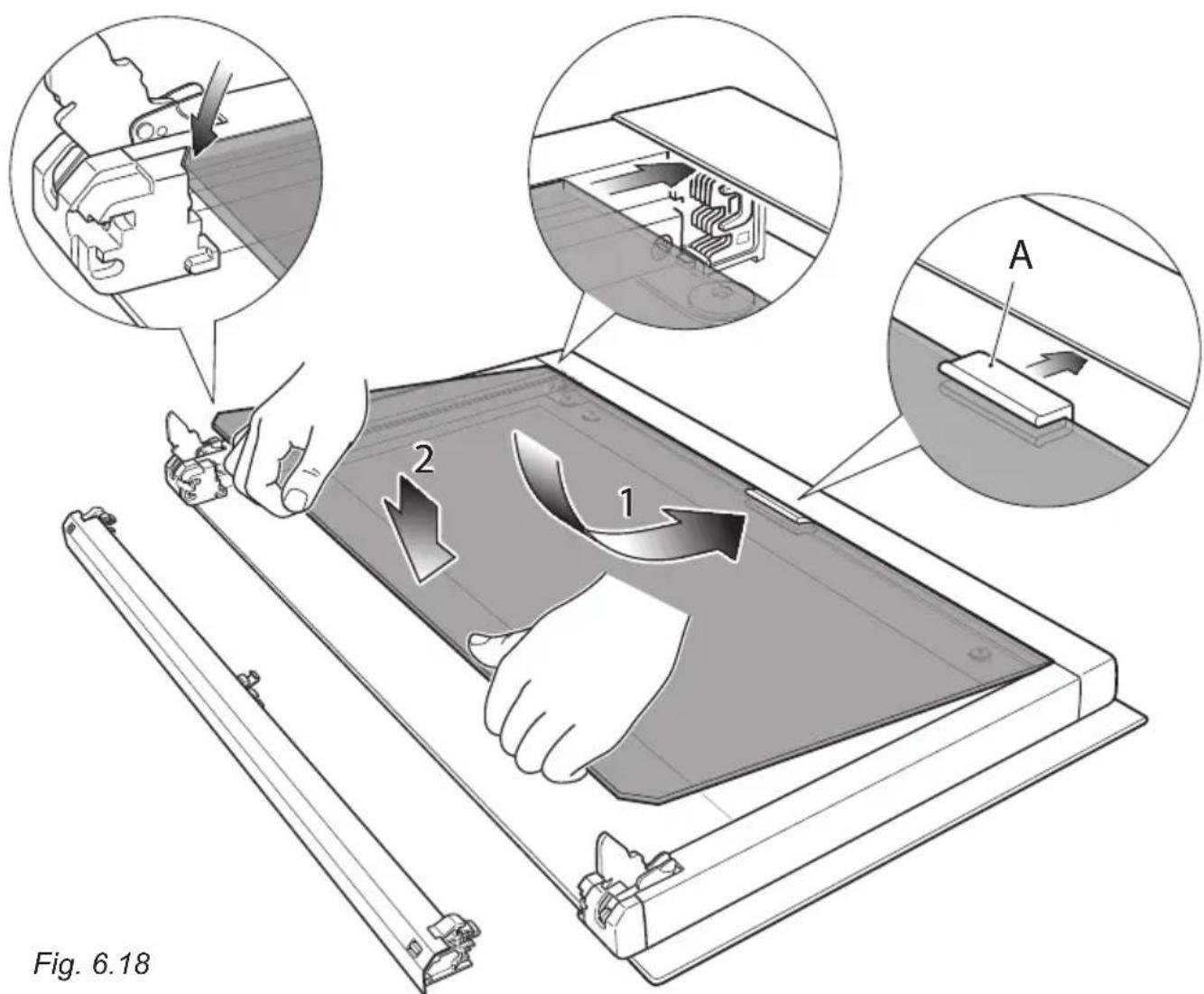DELONGHI PEMX 965 A - AFTER CLEANING, REPLACE THE INNER GLASS PANEL - 1