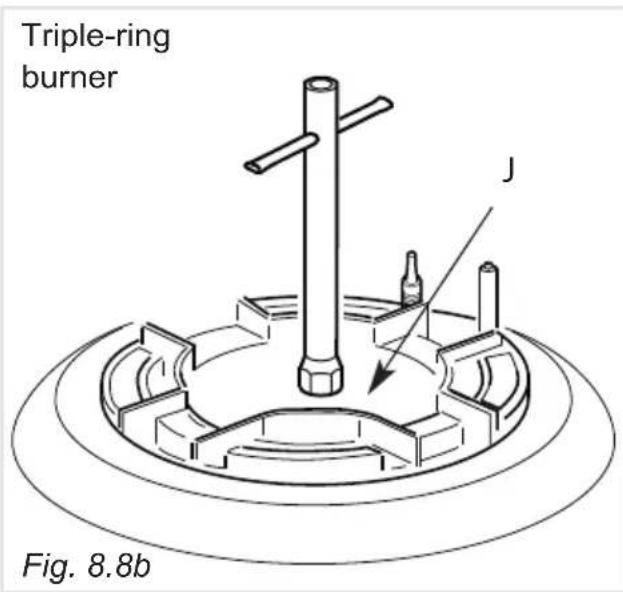DELONGHI PEMX 965 A - ADJUSTING OF THE MINIMUM OF THE TOP BURNERS - 2
